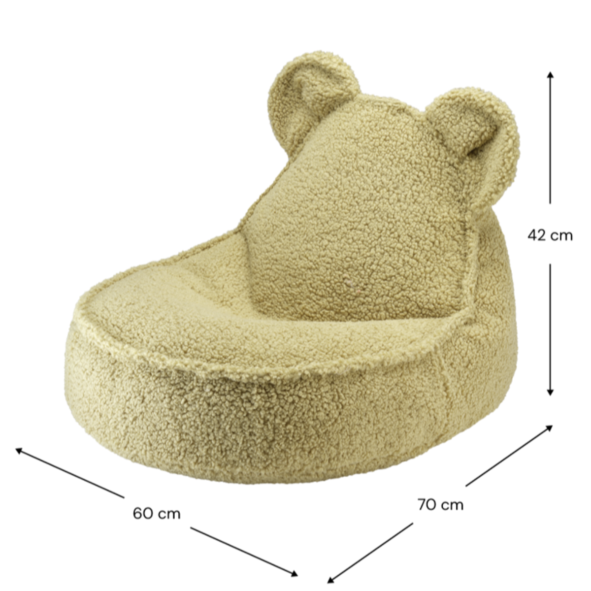 De Wigiwama beanbag bear matcha is de perfecte plek voor jouw kindje om even lekker te relaxen. Deze zitzak zit heerlijk zacht en ziet er ook nog eens super schattig uit. Deze beanbag heeft namelijk twee hele grote beren oren. Super cute toch? VanZus