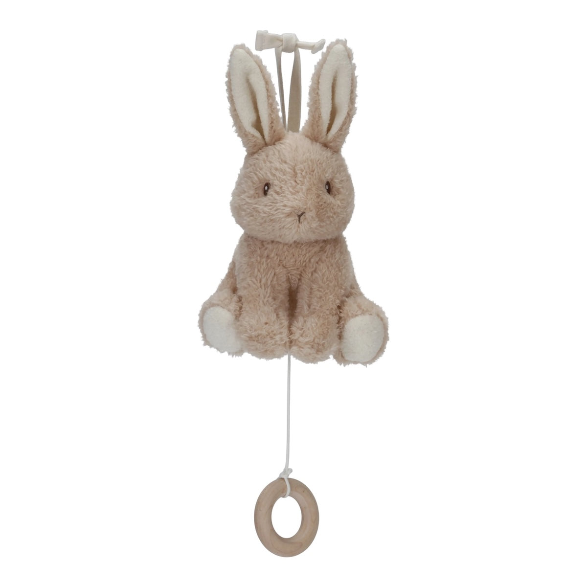 De Little Dutch muziekmobiel baby bunny beige kalmeert je baby met een lief slaapliedje. Perfect voor ledikant, wieg of box. Bestel nu bij VanZus!