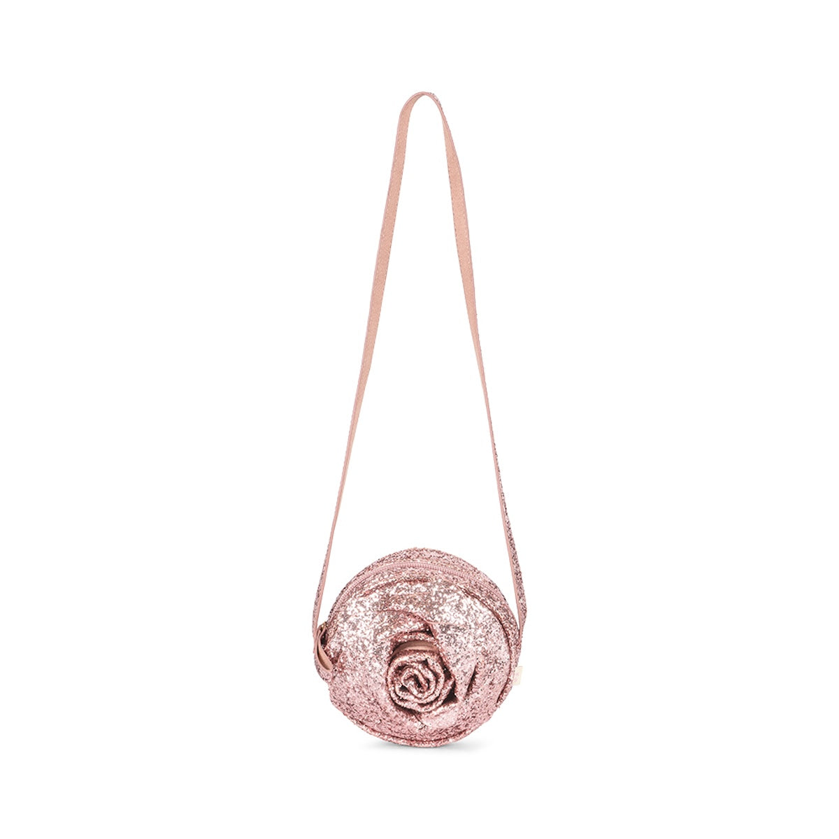 Neemt jouw dochter het liefst al haar lievelingsspulletjes mee op pad? Dan is dit leuke rose tasje glitter rose van het merk Konges Slojd een uitkomst! VanZus