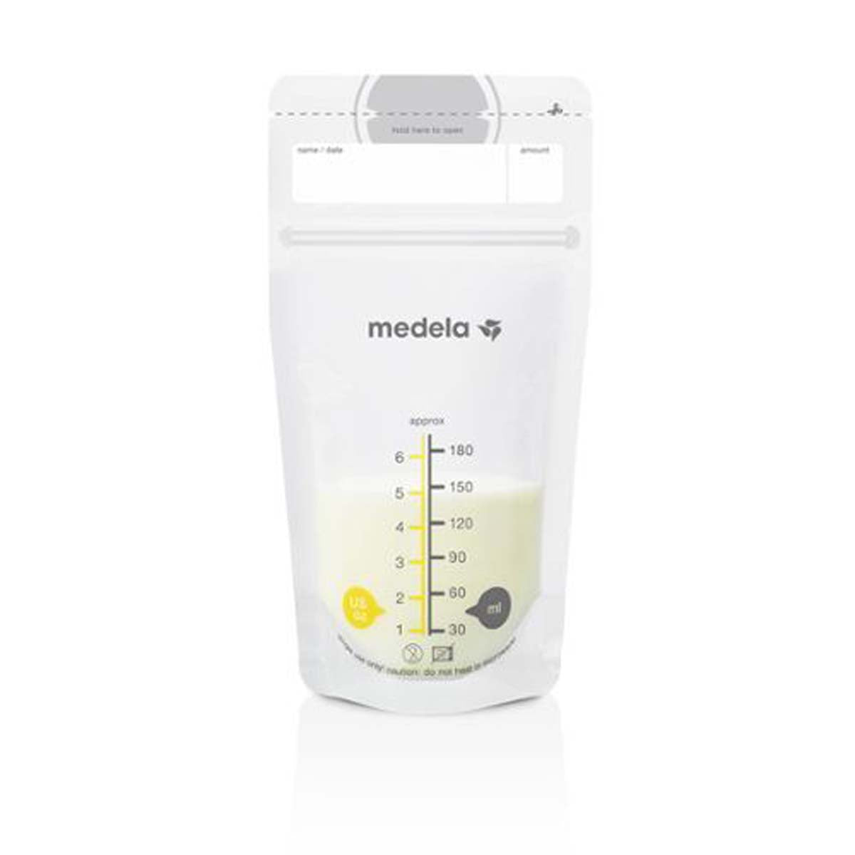 Dit zijn de Medela moedermelk bewaarzakjes 25 stuks. Met deze lekvrije, rechtopstaande moedermelk-bewaarzakjes bewaar je eenvoudig tot 180 ml voeding per zakje. De zakjes zijn gemaakt van BPA-vrij materiaal.