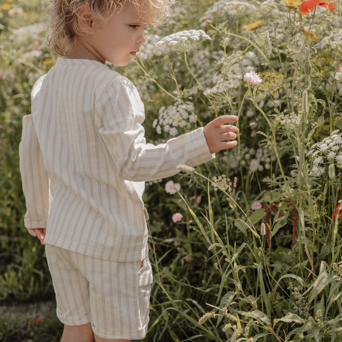 Little Dutch korte broek forest green stripe