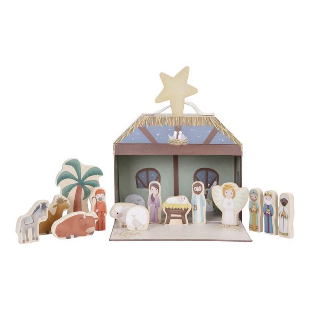 Urenlang speelplezier met deze schattige koffer kerststal van Little Dutch vanzus