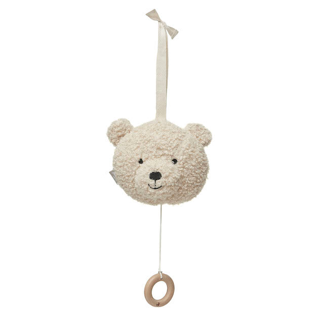 In slaap vallen met het fijne muziekje van de muziekhanger teddy bear naturel van Jollein. Trek aan het touwtje en de teddybeer speelt het liedje ‘You are my sunshine’ af. Deze muziekdoos is ook heel erg leuk als kraamcadeau of cadeau tijdens de zwangerschap. 