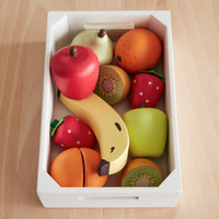 De Kid's Concept fruitmand is onmisbaar in elk speelkeukentje. Is jouw kindje rol op rollenspellen en staat hij of zij uren in de speelkeuken te kokerellen? Dan is deze leuke fruitmand een super leuke toevoeging. VanZus.