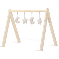 Bezorg jouw kleintje urenlang speelplezier met de babygym moon speeltjes in de kleur nougat van Jollein. De speeltjes bestaan uit een twee maantjes en twee sterretjes. VanZus