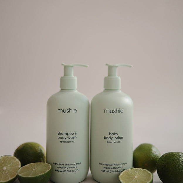 Shampooing et gel douche Mushie au citron vert