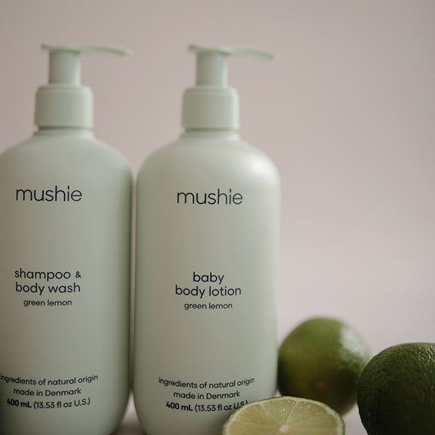 Shampooing et gel douche Mushie au citron vert