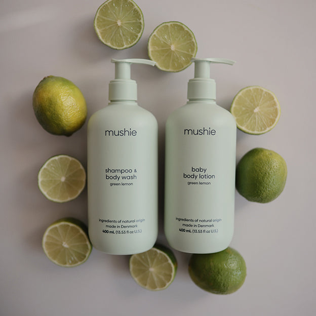 Shampooing et gel douche Mushie au citron vert