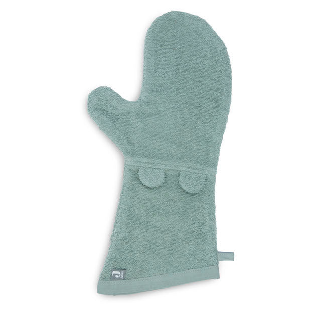 Deze washand badstof ears ash green (groen) van Jollein is heel handig voor het dagelijks wassen van jouw kleintje. De washand heeft schattige oortjes aan de bovenkant en een lusje waarmee je de washand makkelijk op kunt hangen na gebruik. De washand is gemaakt van badstof, extra lang en groot en lekker zacht. 