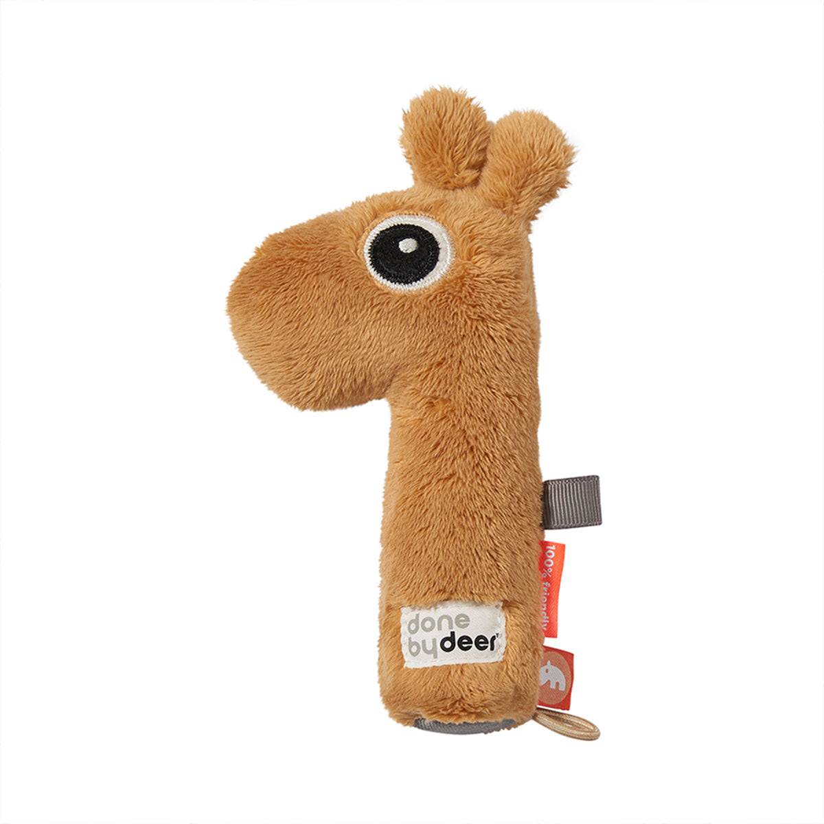 De Done by Deer rammelaar Raffi mustard is een leuke baby rammelaar om je baby urenlang te vermaken. De leuke okergele giraf maakt vrolijke rammel- en piepgeluiden. Leuk én educatief. VanZus