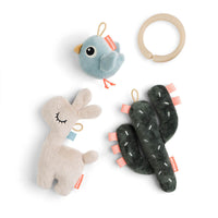 De Done by Deer activiteitenring lalee is het ideale speeltje om je baby te vermaken en zintuigen te stimuleren. Met knisperspeeltje, vogel met belletje en rammelaar. VanZus