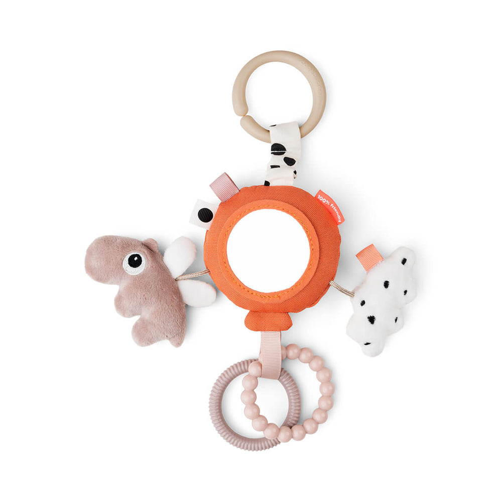 Ga mee op avontuur met de Done by Deer activity spiegel happy clouds papaya! Dit baby activiteitenspeeltje is speciaal ontworpen voor nieuwsgierige peuters die de wereld willen ontdekken. VanZus.