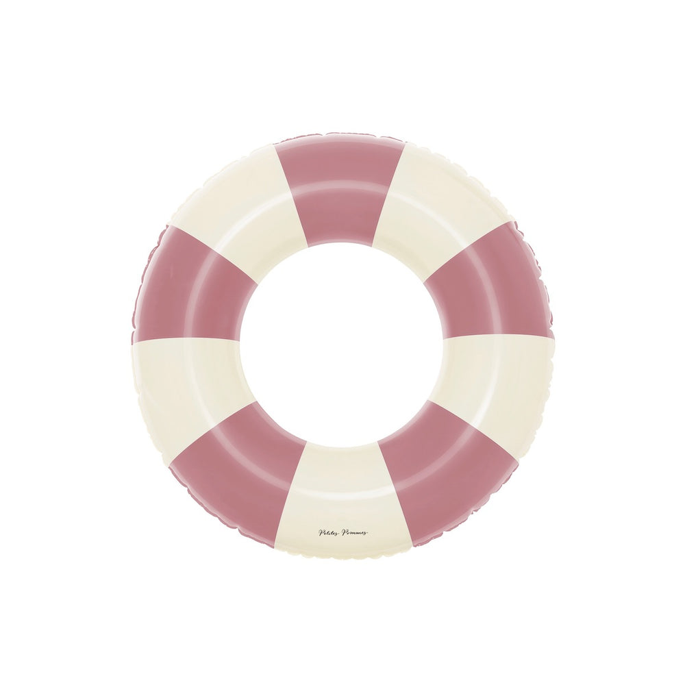 De Petites Pommes Olivia zwemband in de kleur Dark rose (roze) is een opblaasbare zwemband met een diameter van 45cm. Deze zwemband heeft een leuk en kleurrijk ontwerp in een streep design. VanZus
