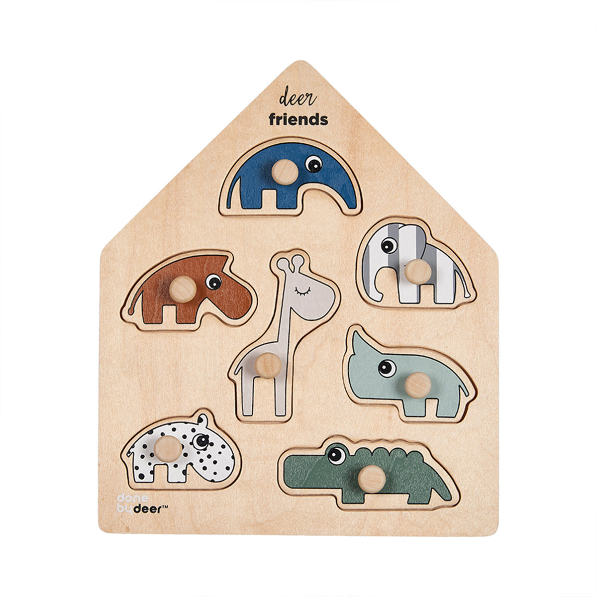 De Done by Deer vormenpuzzel deer friends is perfect om je peuter mee te vermaken. De houten puzzel voor peuters is speciaal ontworpen om de motoriek en cognitieve vaardigheden te ontwikkelen. VanZus.