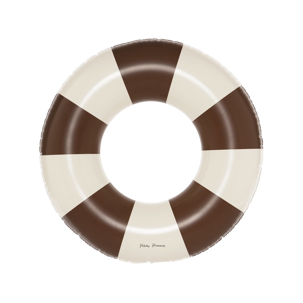 De Petit Pommes Anna zwemband in de kleur Charleston (bruin) is een opblaasbare zwemband met een diameter van 60cm. Deze zwemband heeft een leuk en kleurrijk ontwerp in een streep design. VanZus