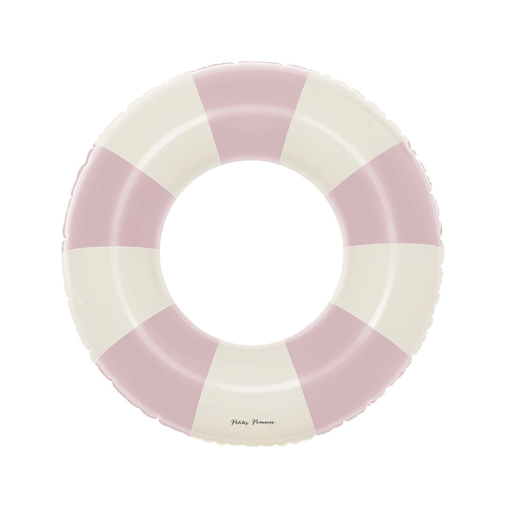 De Petites Pommes Anna zwemband in de kleur French rose (roze) is een opblaasbare zwemband met een diameter van 60cm. Deze zwemband heeft een leuk en kleurrijk ontwerp in een streep design. VanZus