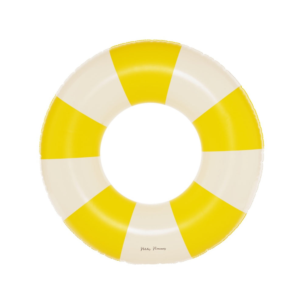 De Petit Pommes Anna zwemband in de kleur Limonata is een opblaasbare zwemband met een diameter van 60cm. Deze zwemband heeft een leuk en kleurrijk ontwerp in een streep design. VanZus