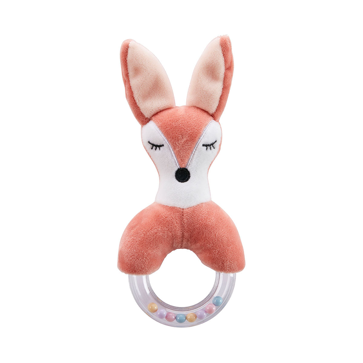 De Kid's Concept rammelaar vos edvin is een super leuk speeltje voor jouw kleintje. De rammelaar bestaat uit een ring met daarop een schattig knuffeltje van een vos. VanZus.