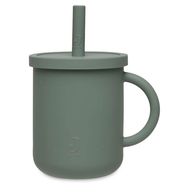Jollein silicone drinking cup ash green