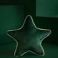 Het Nobodinoz Aristote velvet ster kussen jungle green is zacht om tegen aan te liggen en cute om te zien. Dit stervormige sierkussen is ervoor gemaakt om het bed, de box, je stoel of je cosy corner te laten schitteren. VanZus