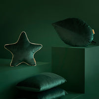 Het Nobodinoz Aristote velvet ster kussen jungle green is zacht om tegen aan te liggen en cute om te zien. Dit stervormige sierkussen is ervoor gemaakt om het bed, de box, je stoel of je cosy corner te laten schitteren. VanZus