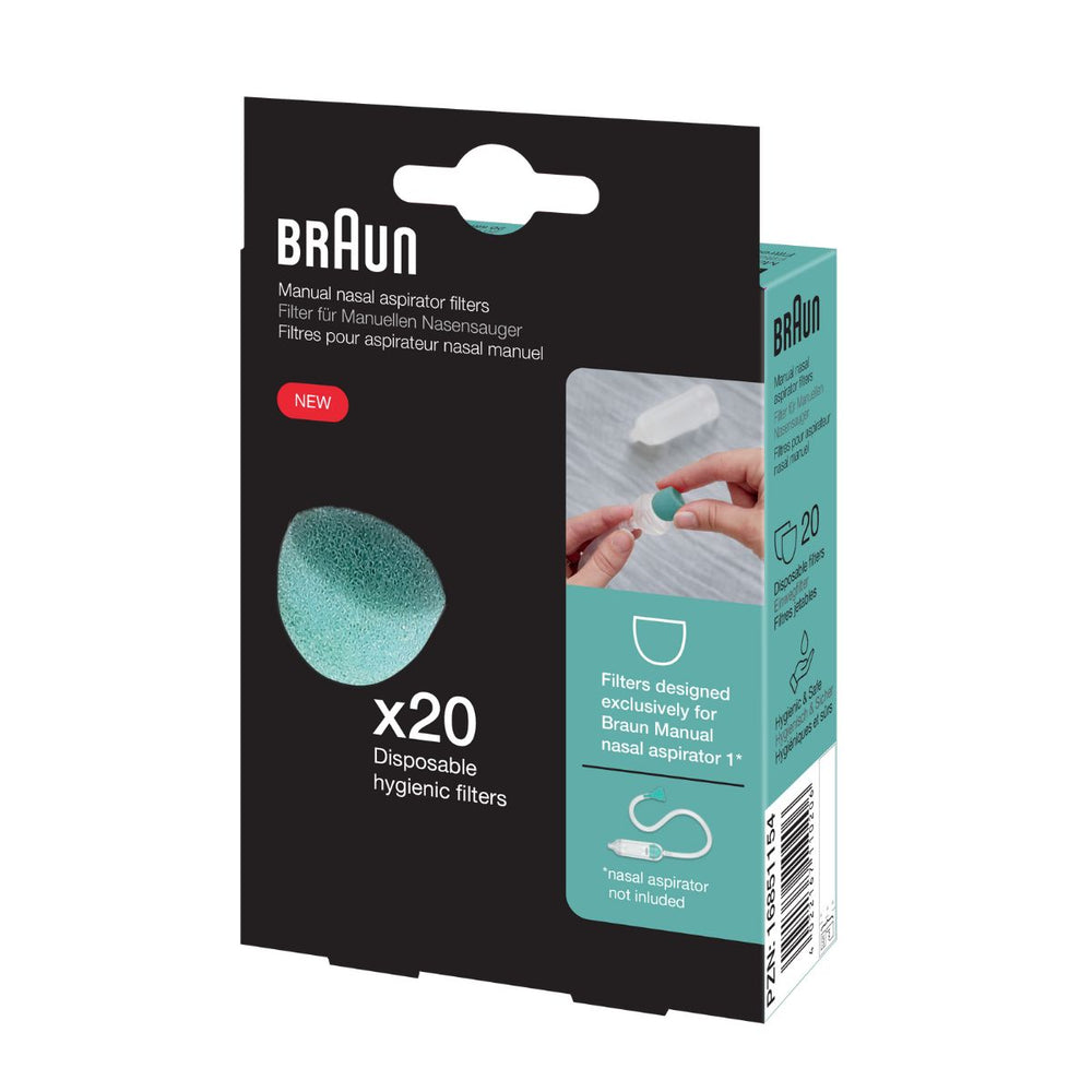 De Braun neusaspiratorfilters zijn hygiënische filters voor eenmalig gebruik bij de Braun handmatige neusreiniger. Hiermee zorg je voor de beste kwaliteit voor je verkouden kleintje! VanZus