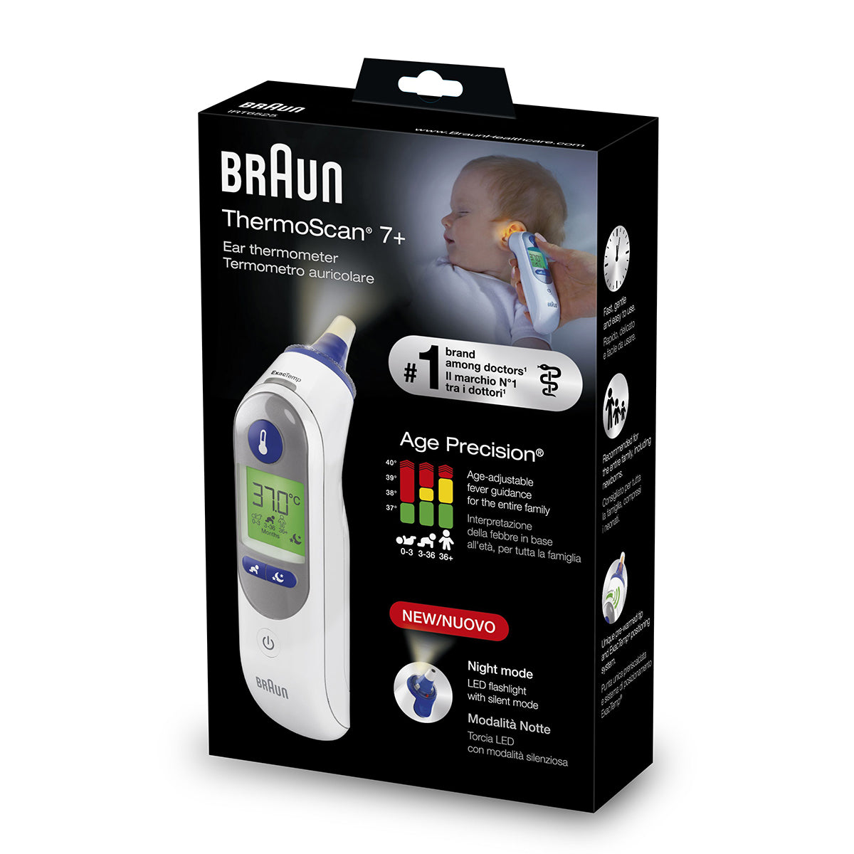 Deze Braun thermoscan luxe is een uitvinding voor de hele familie! Deze thermometer heeft een “instelbare leeftijd”, zodat elke temperatuurmeting nauwkeurig en afgestemd is op de juiste leeftijd. VanZus