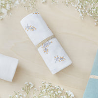 Hydrofiele doeken heb je nooit genoeg! De Nobodinoz baby love hydrofiele doek flore is onmisbaar voor kersverse ouders. De effen witte doek heeft een formaat van 70 x 70 cm en is gemaakt van superzacht biologisch katoen (dubbele mousseline). VanZus