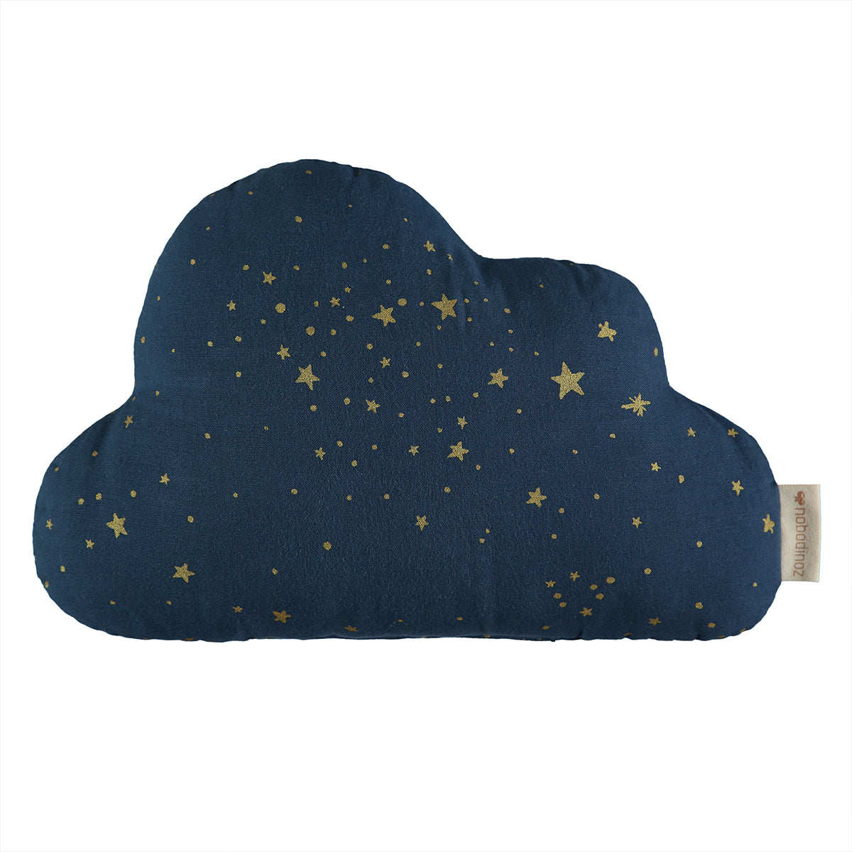 Dit schattige wolk kussen van Nobodinoz in de kleur gold stella night blue maakt elke kinderkamer wat dromeriger. Het sierkussen is heerlijk zacht eis gemaakt van biologisch katoen. VanZus