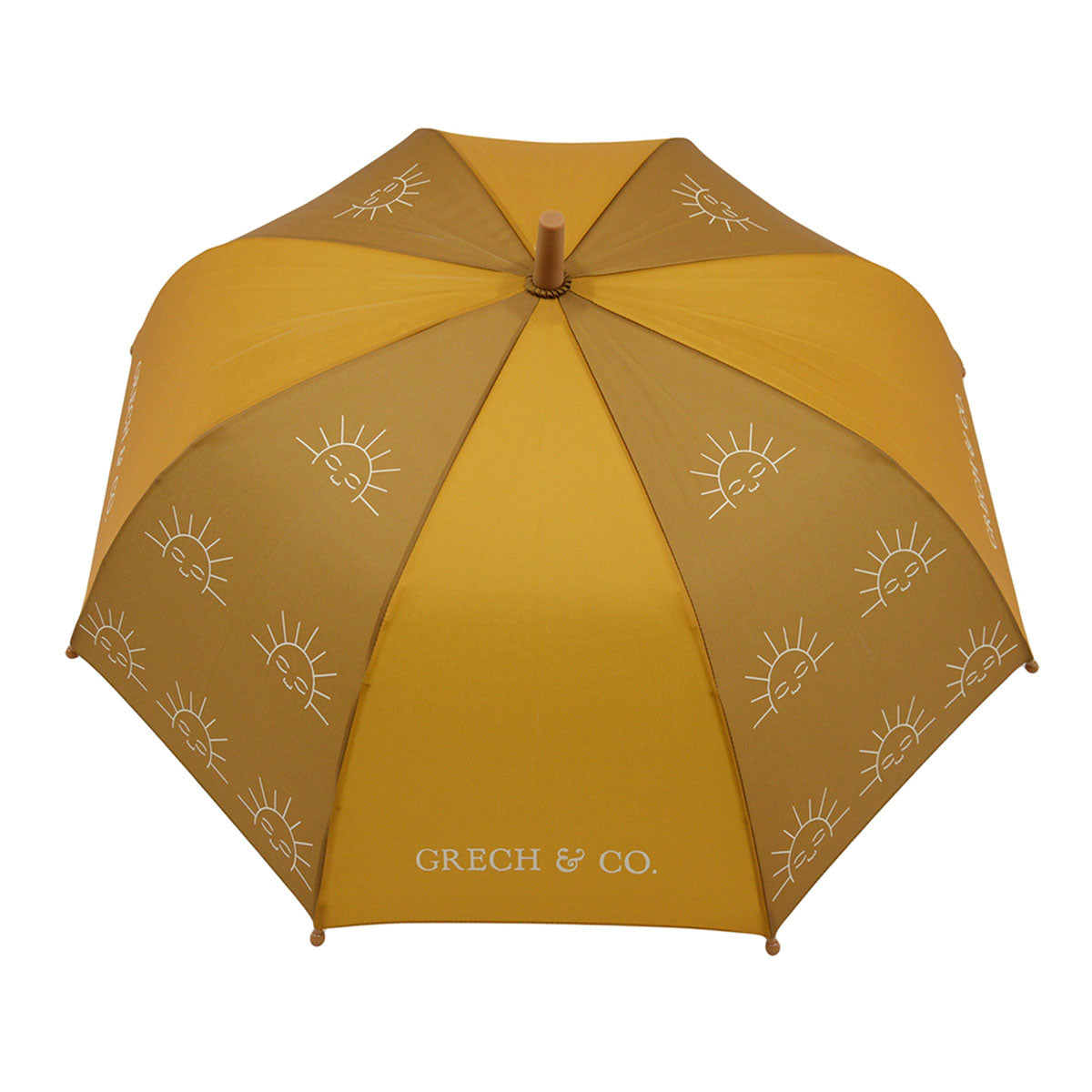 Bij regen én zonneschijn zorgt de duurzame Grech & co. paraplu kids wheat ervoor dat je stijlvol voor de dag komt. Leuk voor kinderen die willen matchen met hun grote broer/zus, mama of papa. VanZus