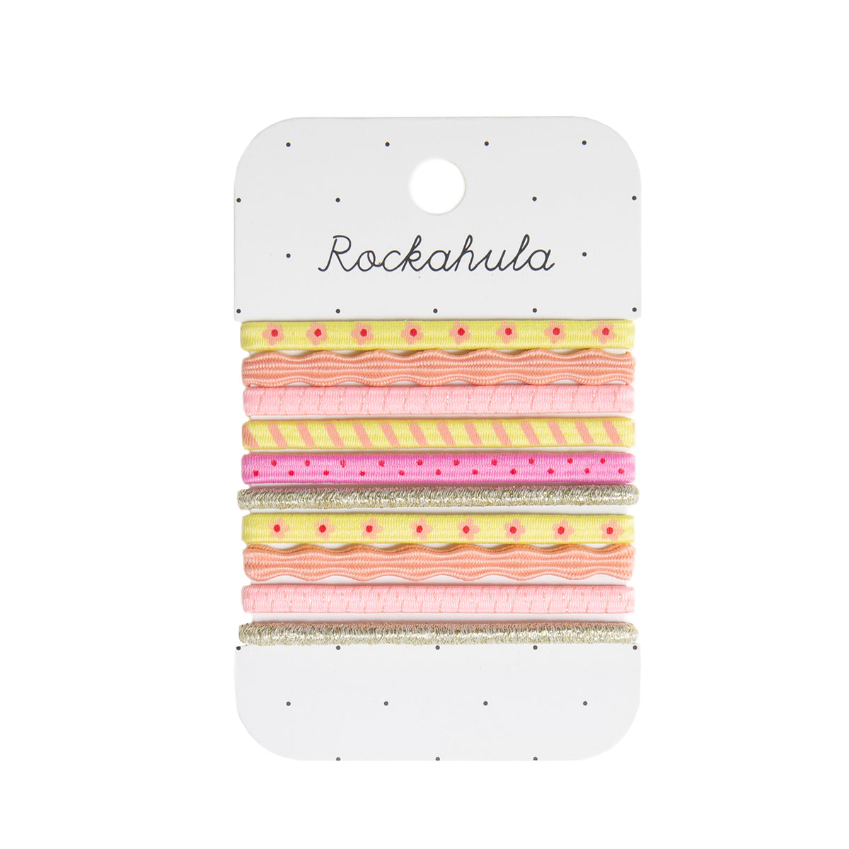 Hoe schattig is de hippy shake elastiekjes set van Rockahula? Een mooie set van 10 elastieken in verschillende vrolijke knal kleuren met diverse lieve prints. Ook leuk als cadeau. VanZus