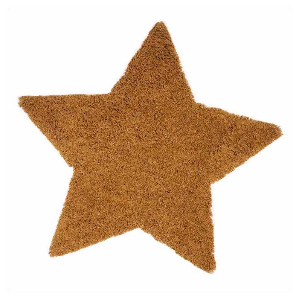 Het KidsDepot Isar vloerkleed is een kleed van 95 x 100 cm in de vorm van een ster in de kleur oker. Het tapijt is gemaakt van 100% katoen. Dit maakt het kleed lekker comfortabel om op te zitten en te spelen. VanZus
