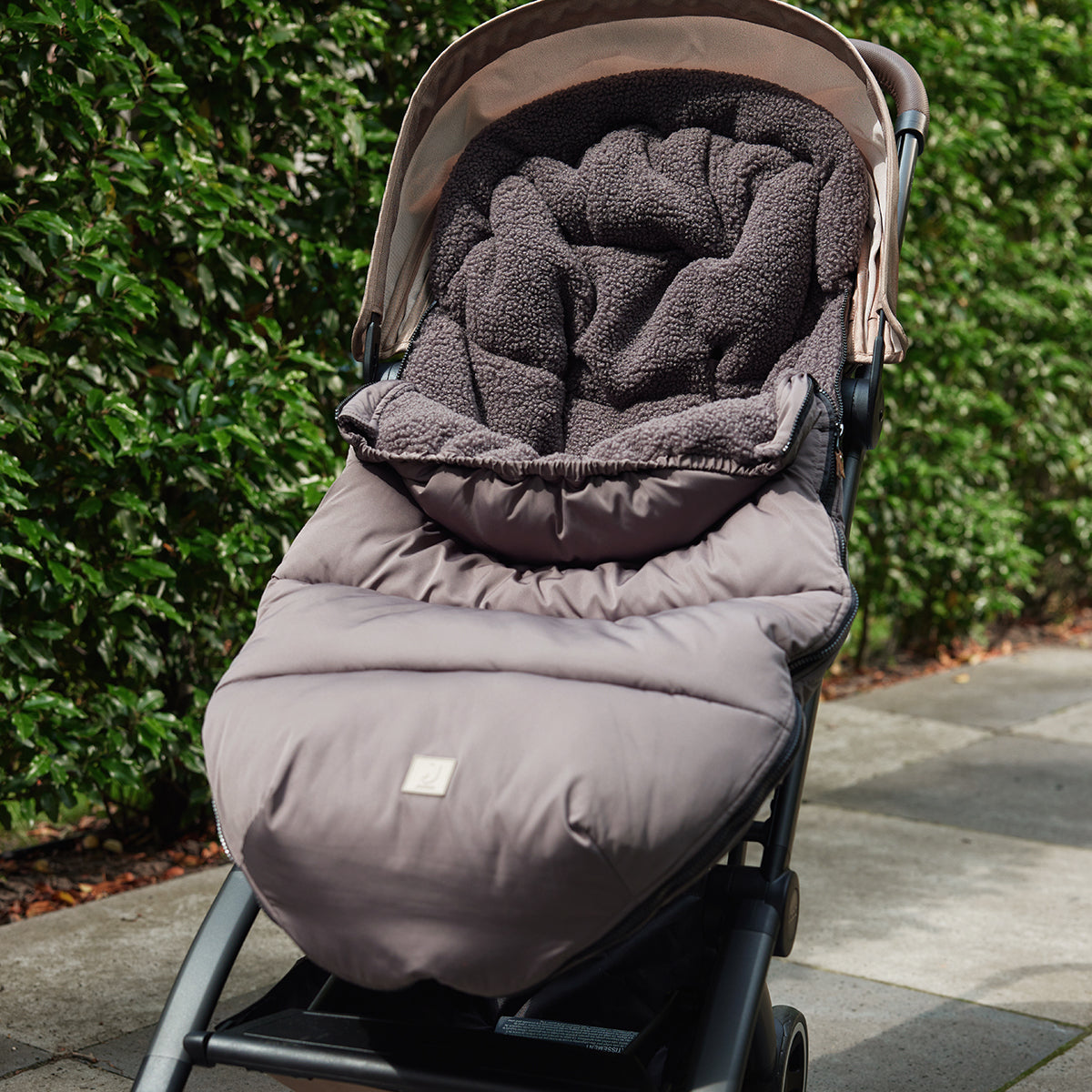 Jollein footmuff for buggy and stroller gray