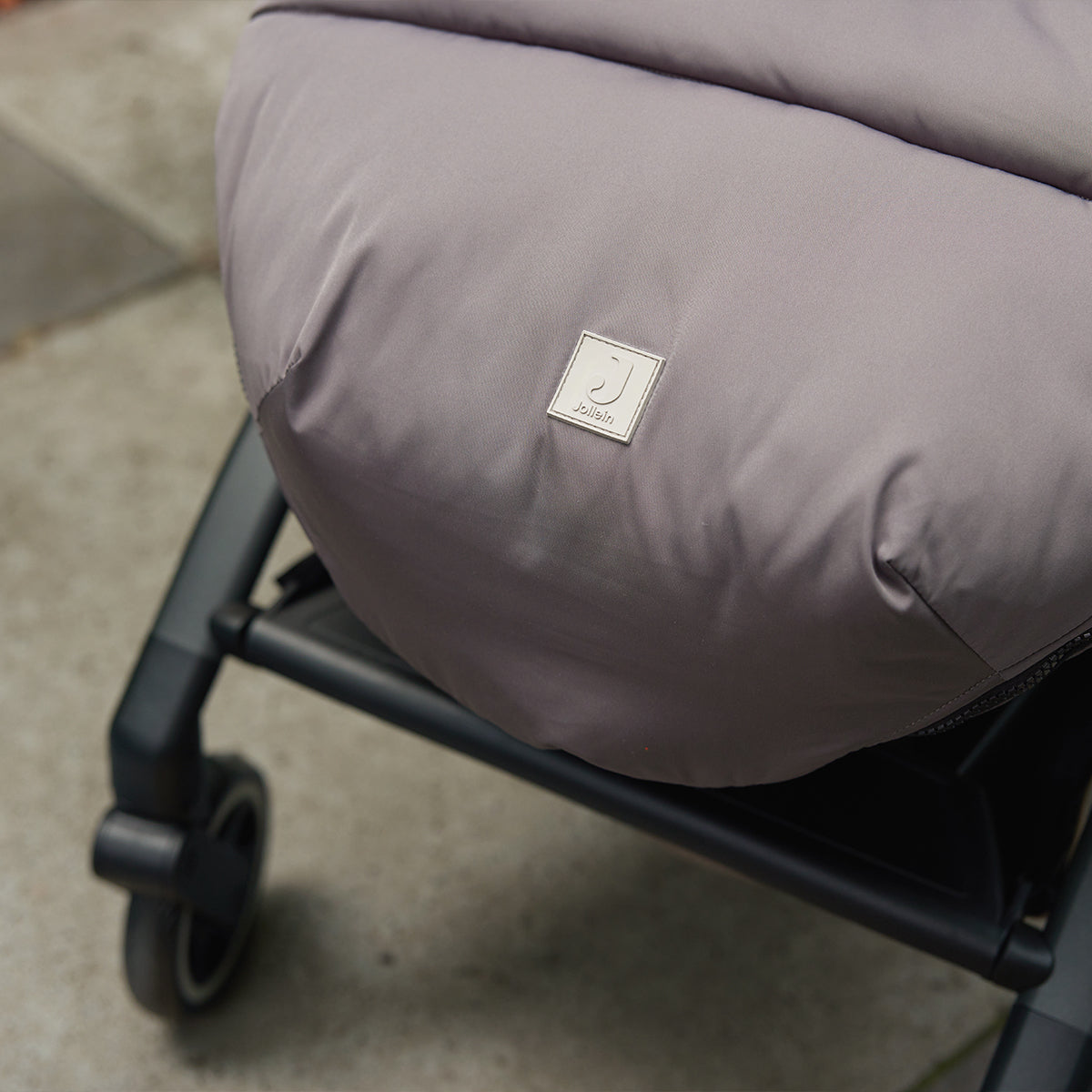 Jollein footmuff for buggy and stroller gray