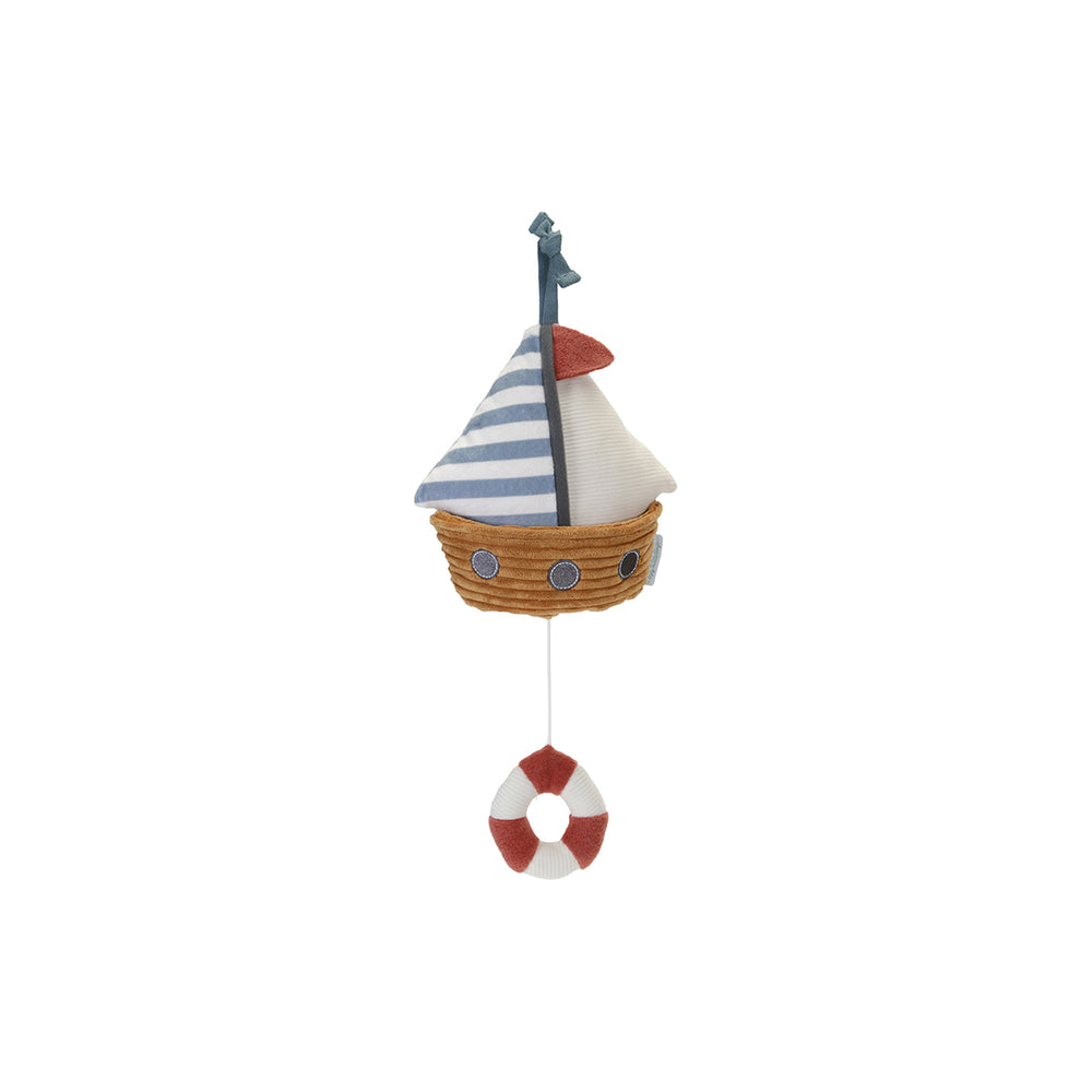 Slaapmodus aan. De muziekdoos boot uit de collectie Sailors Bay van Little Dutch heeft een kalmerend effect op je kleintje door het troostende melodietje. De muziekdoos is een eyecatcher in box of babykamer. VanZus