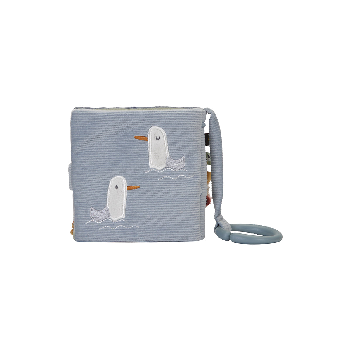 Rammelende geluiden, knisperende stofjes en een spiegeltje: het blauwe buggyboekje sailors bay van Little Dutch heeft het allemaal. Het zachte boekje is een echte must-have voor onderweg. VanZus