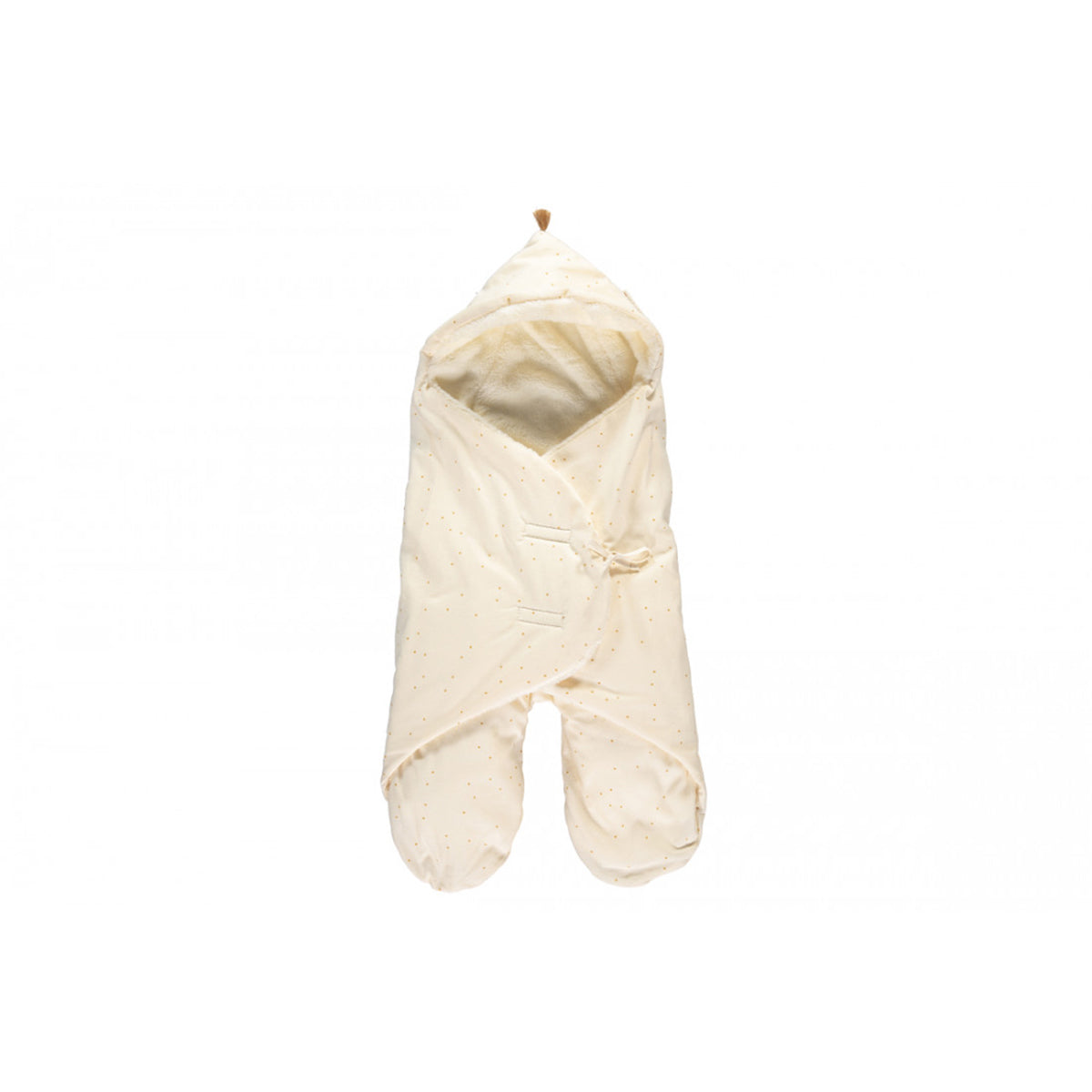 Nobodinoz kiss me stella 06 months wrap blanket with feet honey sweet