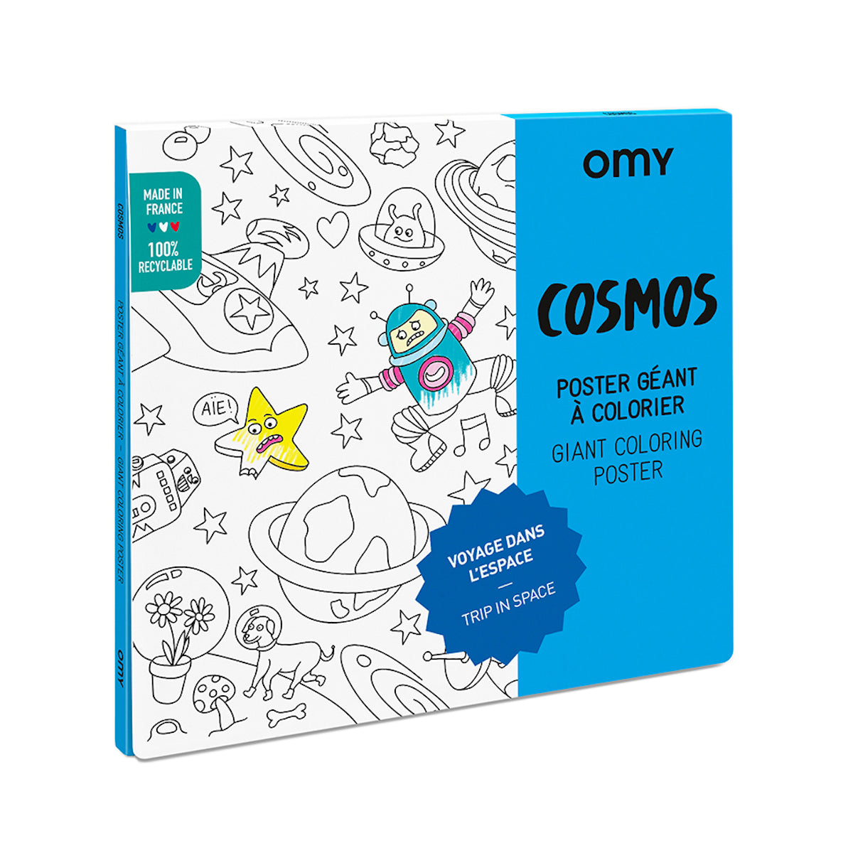 De OMY kleurposter 1 mtr Cosmos zorgt voor heel veel uren kleurplezier. Deze grote themakleurplaat neemt je mee in de wondere wereld van de ruimte. Pak je favoriete viltstiften erbij en ga op avontuur! VanZus.