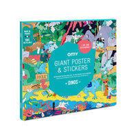 De OMY stickerposter dino is een super grote poster met maar liefst 100 stickers. Je kindje is uren zoet met het zoeken en plakken van de juiste stickers op de juiste plekken. VanZus.