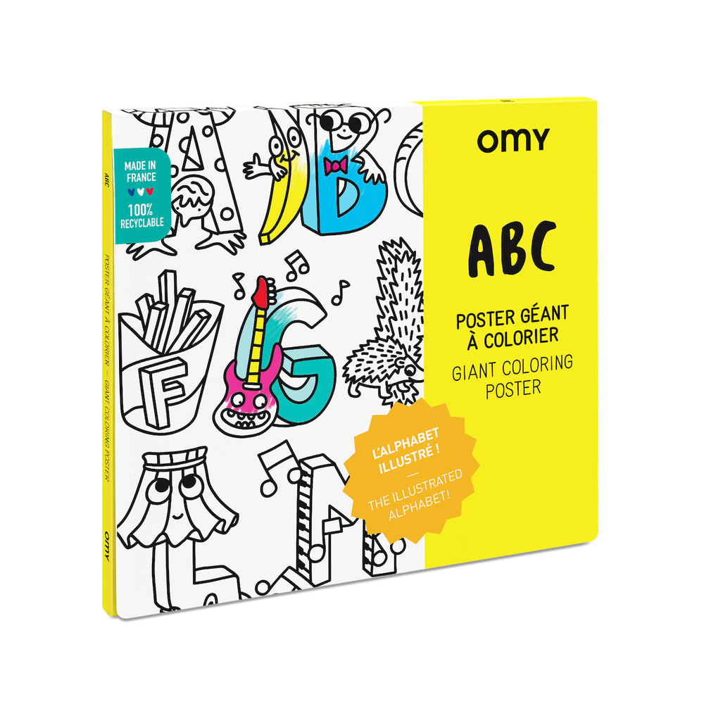 De OMY kleurposter 1 mtr ABC zorgt voor heel veel uren kleurplezier. Deze grote themakleurplaat neemt je mee in de wondere wereld van het alfabet. Pak je favoriete viltstiften erbij en ga op avontuur! VanZus.
