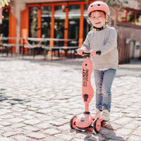 De Scoot and Ride Highwaykick 1 peach is een loopfiets en step in 1. De Scoot and Ride is het perfecte verjaardagscadeau voor een eerste verjaardag. Deze variant heeft een mooie perzik kleur. VanZus.