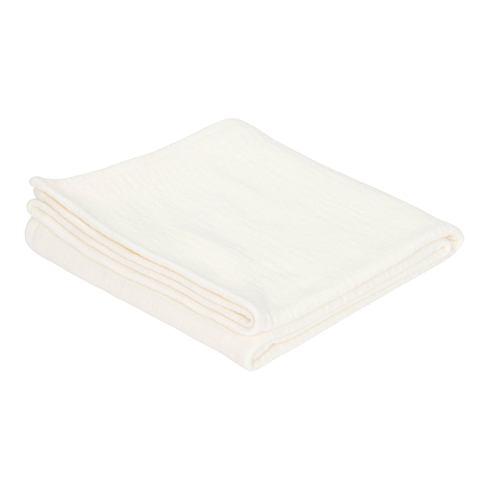 De swaddle doek van Little Dutch pure soft white is multifunctioneel: gebruik de hydrofiele doek om je kind af te drogen, als onderlegger bij het verschonen, als spuugdoek of inbakerdoek. Leuk om te geven als kraamcadeau! VanZus