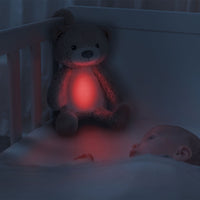 De ZAZU Slaaptrainer Brody the bear taupe is een nachtlamp in de vorm van een blauwe beer met timer en muziek. Een handig hulpmiddel voor kids om ze te leren wanneer het dag-nacht/bedtijd-speeltijd is. VanZus.