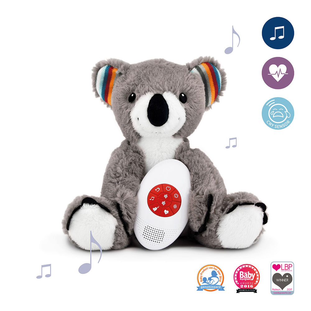 Wil jij jouw baby helpen om in slaap te vallen en te blijven? Dan biedt de ZAZU hartslagknuffel Coco heartbeat de oplossing met deze schattige hartslag- en muziekknuffel in de vorm van een koalabeer. VanZus.