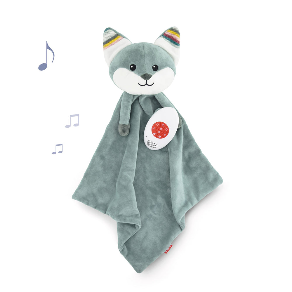 Wil jij jouw baby helpen om in slaap te vallen en te blijven? Dan biedt de ZAZU Baby comforter fox Felix blue de oplossing met deze schattige hartslag- en muziekknuffeldoek in de vorm van een vosje. VanZus.