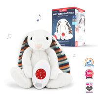 Wil jij jouw baby helpen om in slaap te vallen en te blijven? Dan biedt de ZAZU hartslagknuffel Rabbit heartbeat de oplossing met deze schattige hartslag- en muziekknuffel in de vorm van een wit konijn. VanZus.