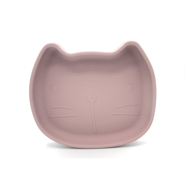 The cotton cloud siliconen bord met zuignap Pippa dusty mauve