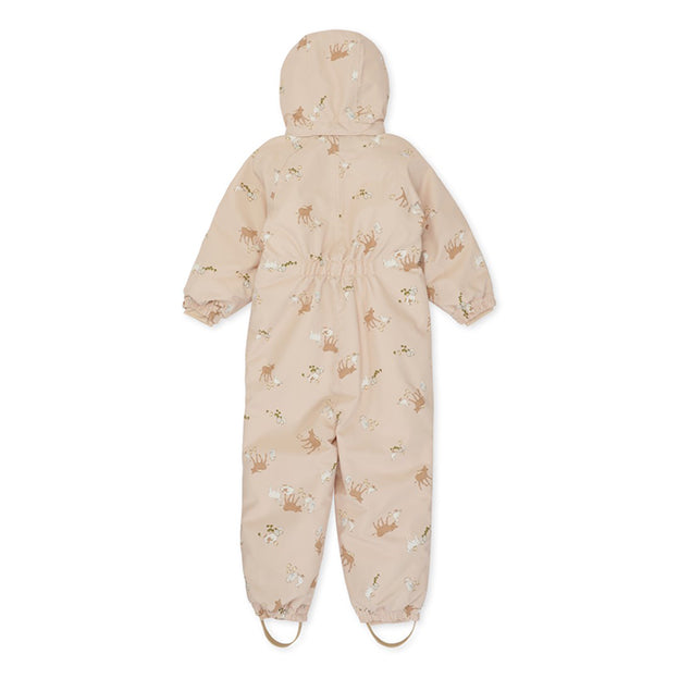 Dit kids skipak Nohr farm blush van Konges Slojd houdt je baby, peuter, kleuter of kind de hele winter warm en droog. Het skipak is gemaakt met bretels en is volledig waterdicht. Diverse varianten verkrijgbaar.
