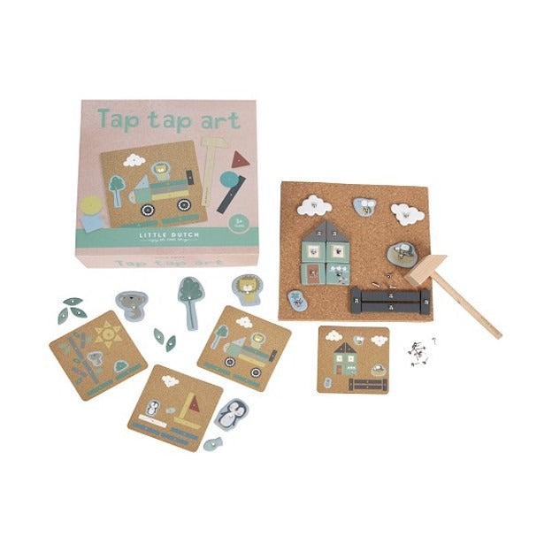 Dit spel Hamertje Tik van Little Dutch is voor ieder kindje vanaf 3 jaar een mooie uitdaging. De set bevat een hamertje, ondergrond en verschillende leuke vormen. Creëer, plaats en timmer. VanZus