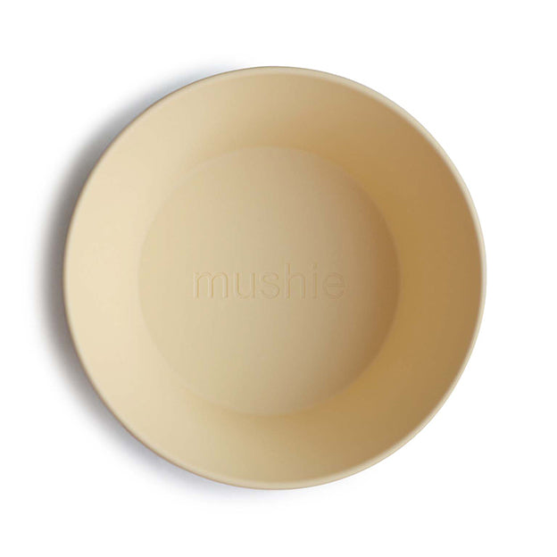 Mushie bowl round pale daffodil (2pcs)